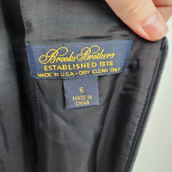 Brooks Brothers Black Velvet Maxi Dress Size 6 Glam NYE Evening Formal Holiday - Picture 6 of 7